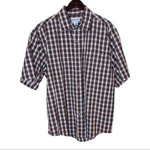 CARHARTT SHORT SLEEVE PLAID BUTTON DOWN SHIRT XL